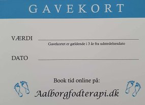 Gavekort til fodterapeut i Aalborg